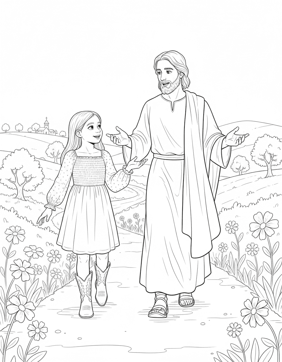Child and Jesus scene