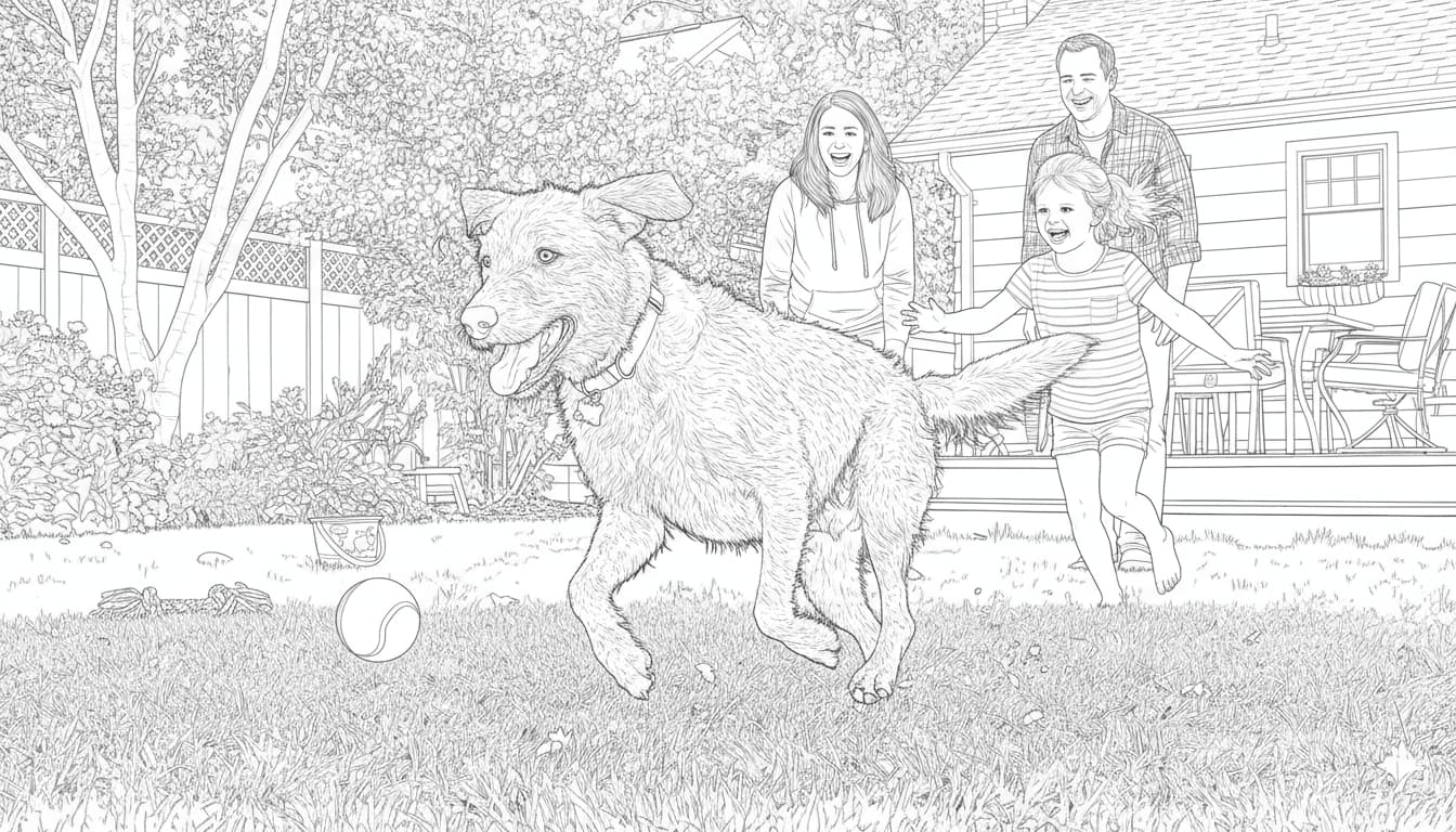 Kid's picture to coloring sheet